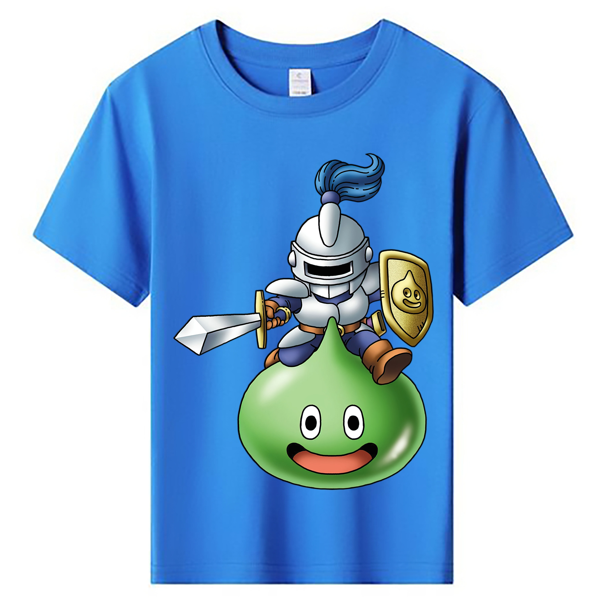 （画像用） ドラゴンクエスト Doragon Kuesuto Dragon Quest 綿100％キッズTシャツ（フロントプリント）